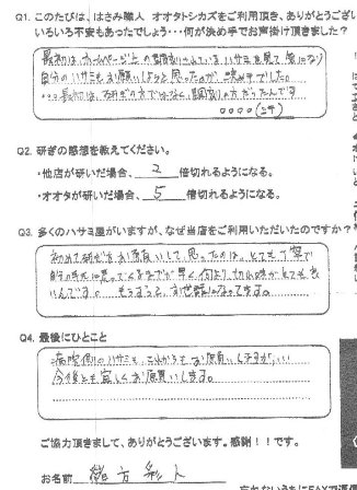 何より、切れ味がとても良いんです。