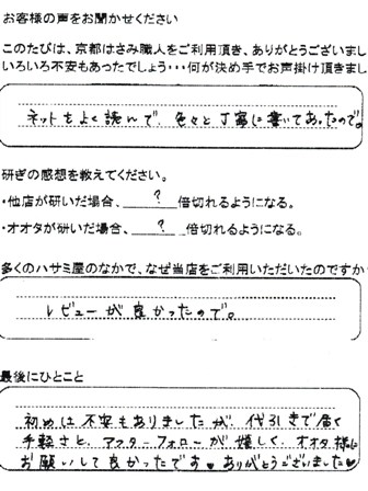 代引きで届く 手軽さと、アフターフォローが嬉しく