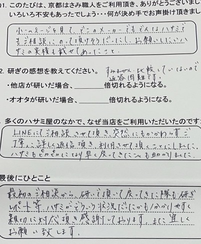 突然にもかかわらずご丁寧に詳しく 返信頂き、利用させて頂くことにしました。