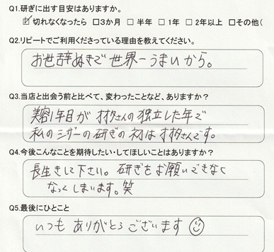 長生きして下さい。