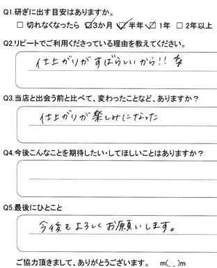 仕上がりが楽しみになった